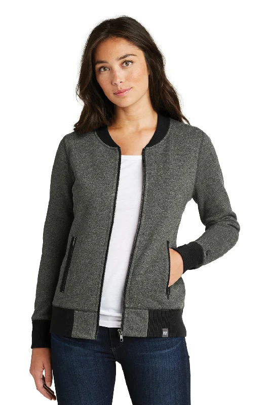 Wearable At Home Or Out New Era Womens Sueded French Terry Full Zip Jacket - Black Twist/Black Wearable At Home Or Out New Era Womens Sueded French Terry Full Zip Jacket - Black Twist/Black