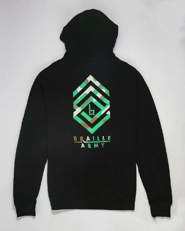Fashionable In The Times Braille Army Hoodie