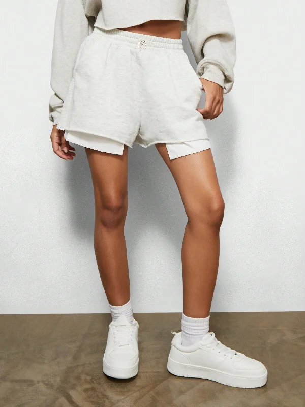 Beautiful Romance SUMWON WOMEN Double Layer Exposed Pocket Short With Raw Edge Hem