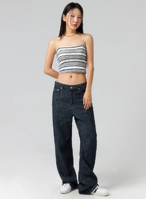 Fresh Comfort Wide Leg Dark Wash Jeans CL320